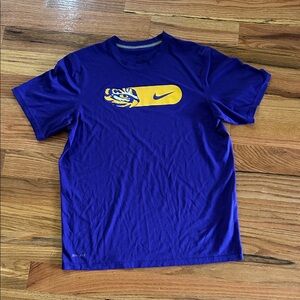 Nike LSU Purple and Yellow Graphic Tee